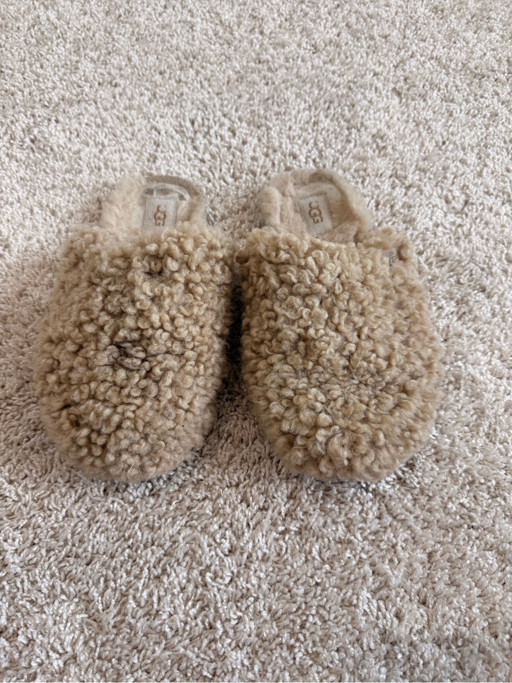 UGG Cozy Shearling Slippers in Beige